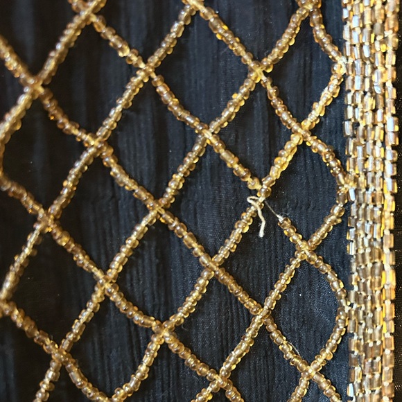 100% Silk Vintage Mob Wife Beaded Jacket Papéll Boutique Evening Size Medium - Picture 6 of 8